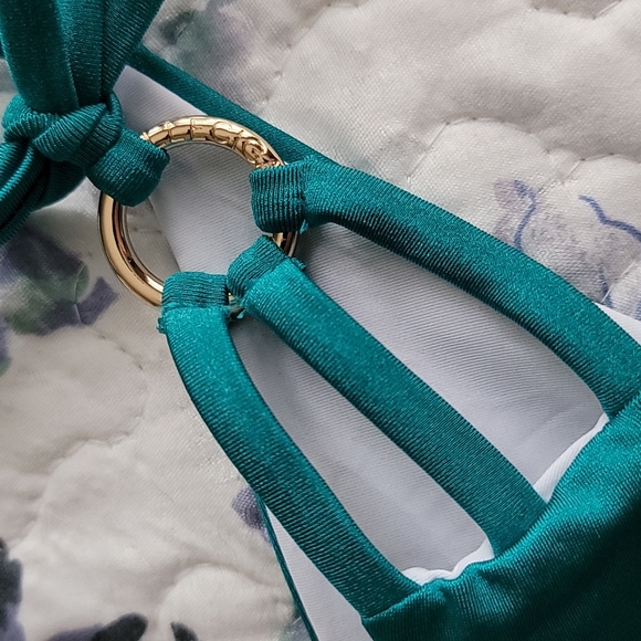 Relleciga Gold Ring Triangle Tie String Bikini M - Picture 12 of 14